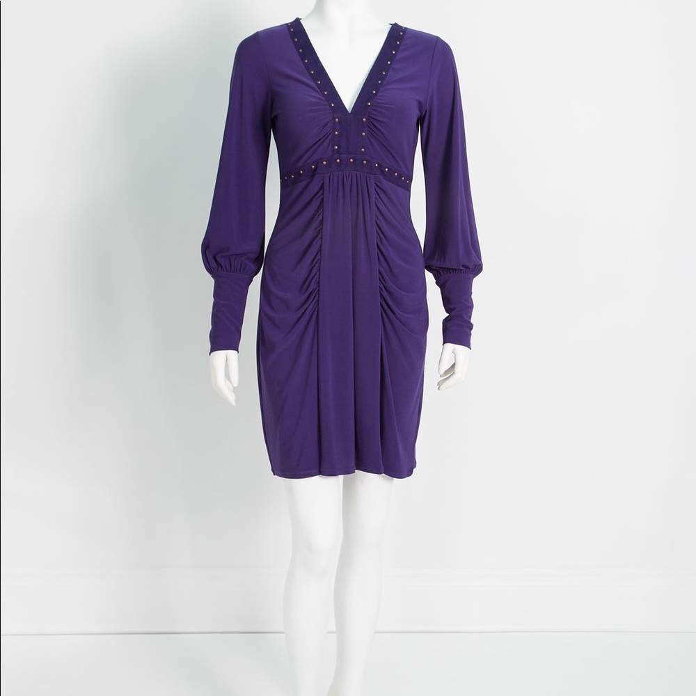 Hale Bob Purple ruched Dress